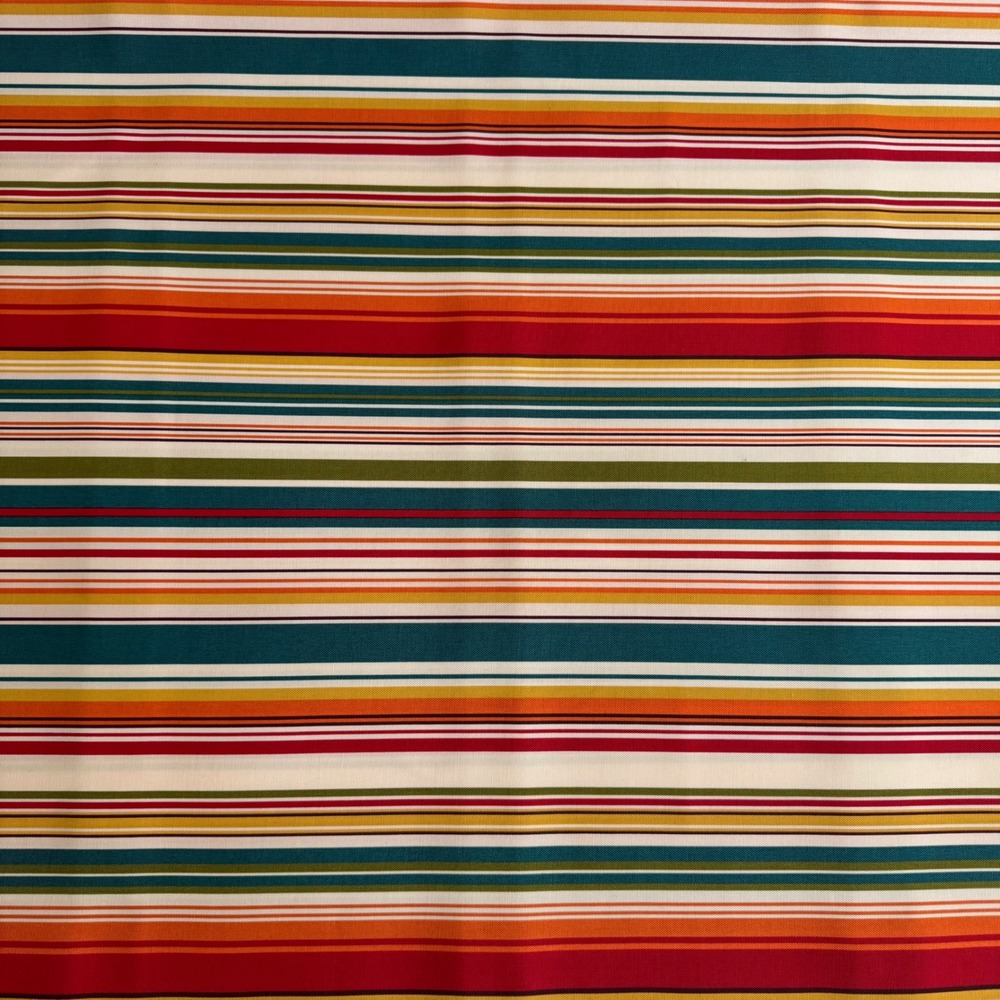 Sunbrella Salsa Orange Red Stripe Outdoor Upholstery Fabric 3 Yards 8" Solarium